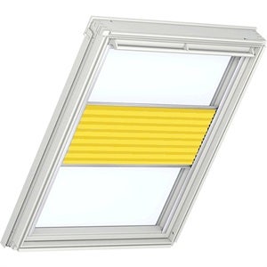 yellow energy saving pleated blinds for VELUX windows